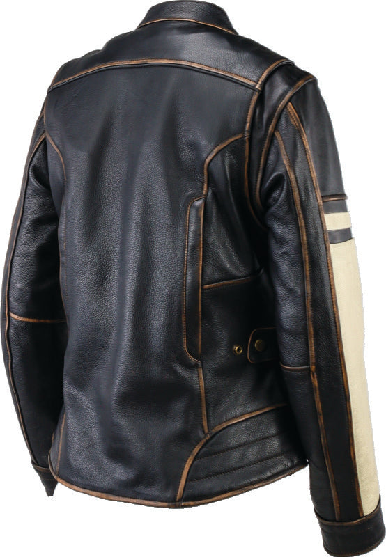 Kuryakyn Leather By River Road Dame Vintage Leather Jacket Black Womens - Small Jackets - Leather Kuryakyn