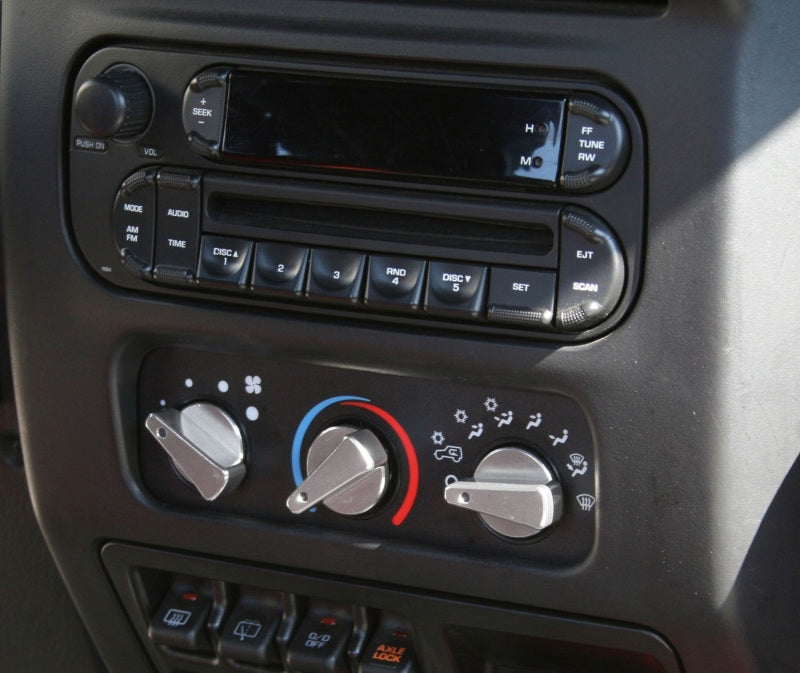 Rugged Ridge 3-Pc Alu Climate Control Knob Set Blue 99-06TJ Dash & Interior Trim Rugged Ridge
