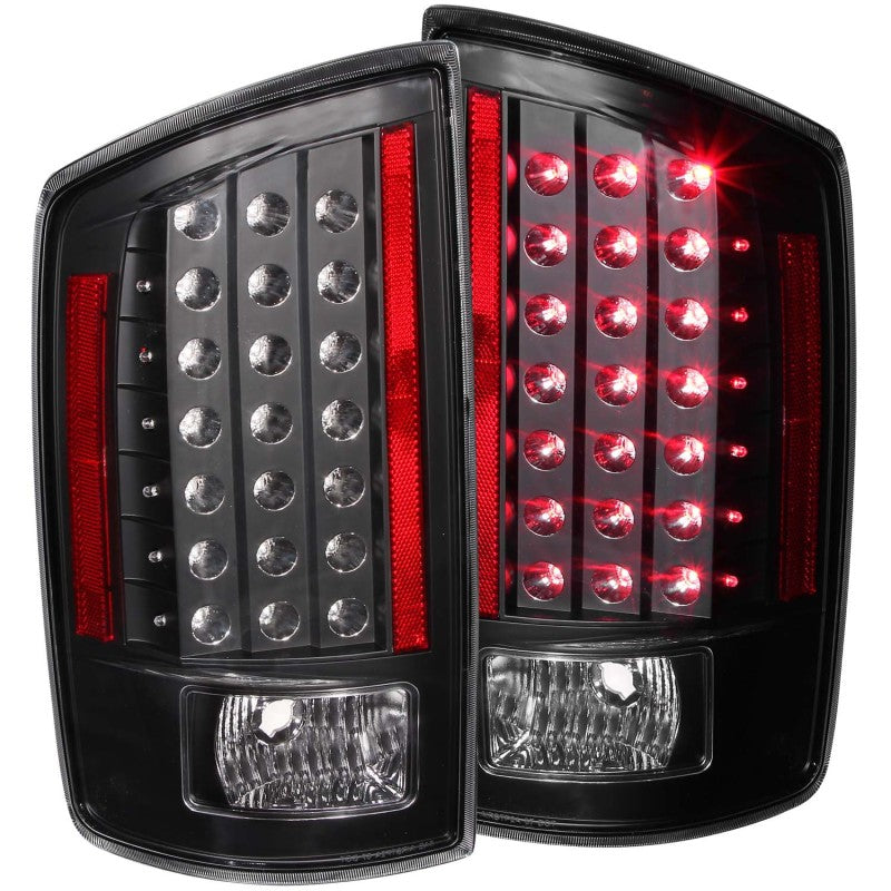 ANZO 2006-2008 Dodge Ram 1500 LED Taillights Black Tail Lights ANZO