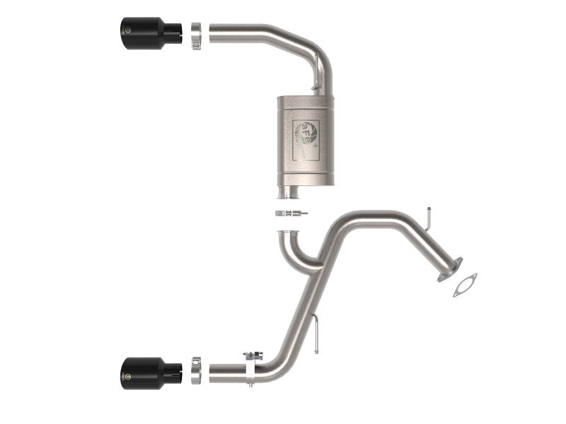 aFe Takeda Hyundai Elantra N 22-23 L4-2.0L (t) 3in SS Axle-Back Exhaust System w/ Black Tips Axle Back aFe