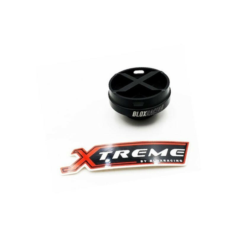 BLOX Racing Xtreme Line Billet Honda Oil Cap - Black Oil Caps BLOX Racing