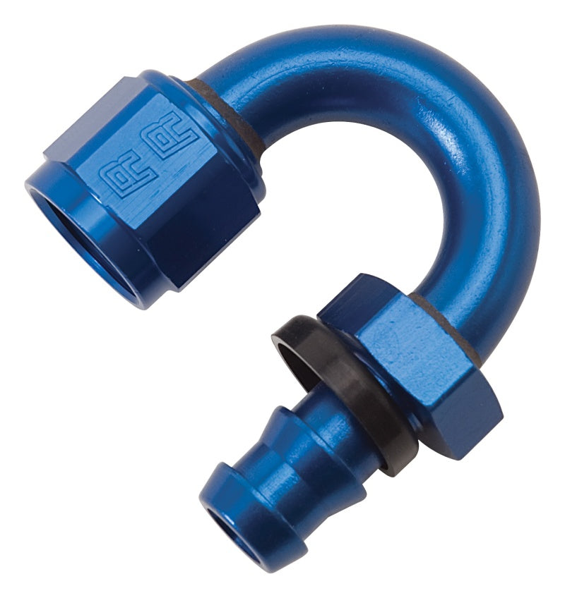 Russell Performance -8 AN Twist-Lok 180 Degree Hose End (3/4in Radius) Fittings Russell