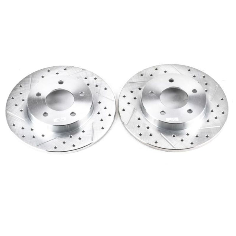 Power Stop 00-05 Buick LeSabre Rear Evolution Drilled & Slotted Rotors - Pair Brake Rotors - Slot & Drilled PowerStop