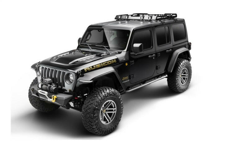 Bushwacker 18-21 Jeep Wrangler JL (2-Door & 4-Door) Flat Style Flares 4pc - Black Fender Flares Bushwacker