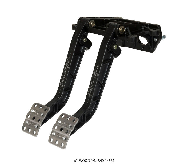 Wilwood Adjustable-Tandem Dual Pedal - Brake / Clutch - Fwd. Swing Mount - 7.0:1 - Black E-Coat Pedals Wilwood