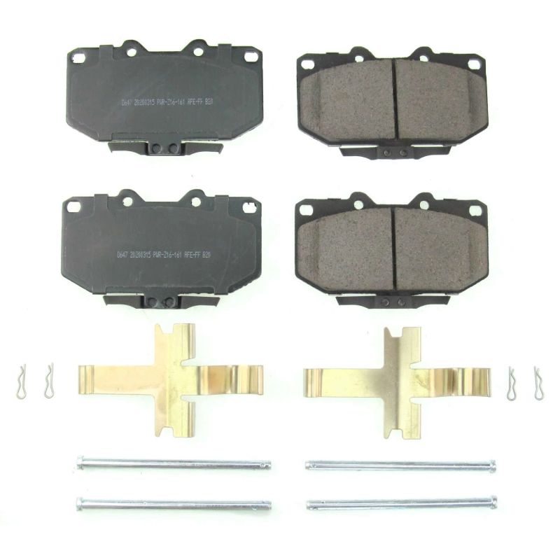 Power Stop 89-96 Nissan 300ZX Front Z17 Evolution Ceramic Brake Pads w/Hardware Brake Pads - OE PowerStop