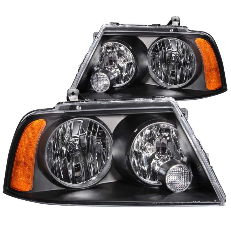 ANZO 2003-2006 Lincoln Navigator Crystal Headlights Black Headlights ANZO