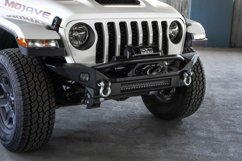 DV8 Offroad 18-23 Jeep Wrangler JL / 20-23 Jeep Gladiator JT FS-7 Mid-Width Winch Front Bumper Bumpers - Steel DV8 Offroad