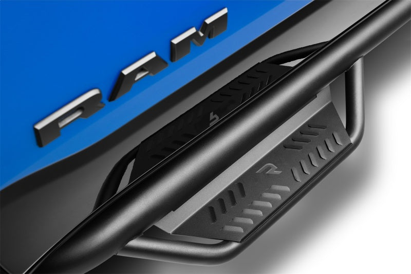N-Fab Podium LG 19-21 Ram 1500 (New Body Style) SRW Quad Cab Length - Tex. Black Side Steps N-Fab