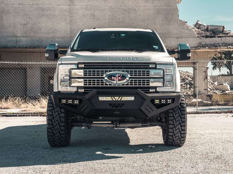 Road Armor 17-20 Ford F-250 SPARTAN Front Bumper Bolt-On Pre-Runner Guard - Tex Blk Bumpers - Steel Road Armor