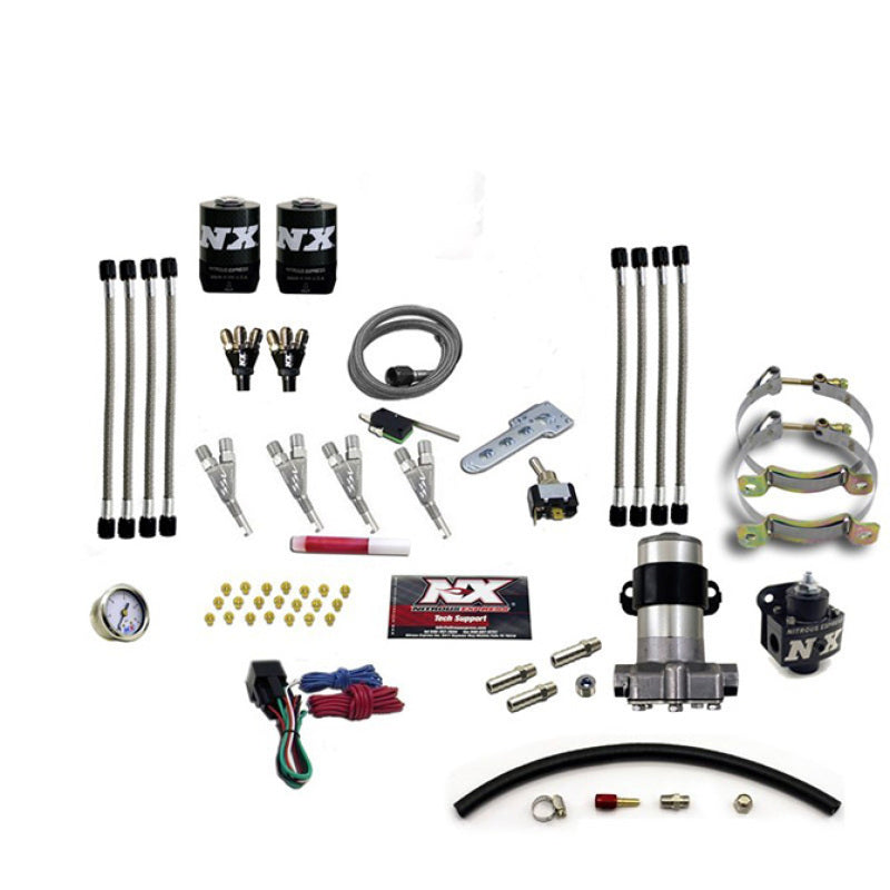 Nitrous Express 4 Cyl Piranha Nitrous Kit (Pro-Mod) w/o Bottle Nitrous Systems Nitrous Express