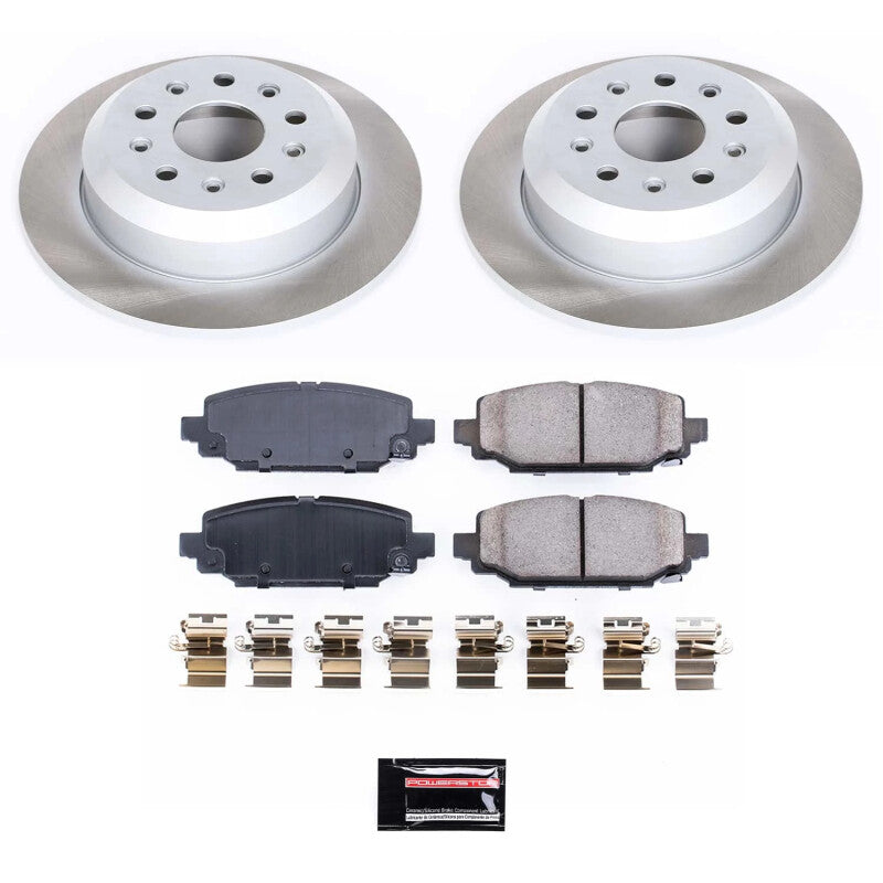 Power Stop 18-22 Jeep Wrangler Rear Semi-Coated Rotor Kit Brake Kits - Performance Blank PowerStop