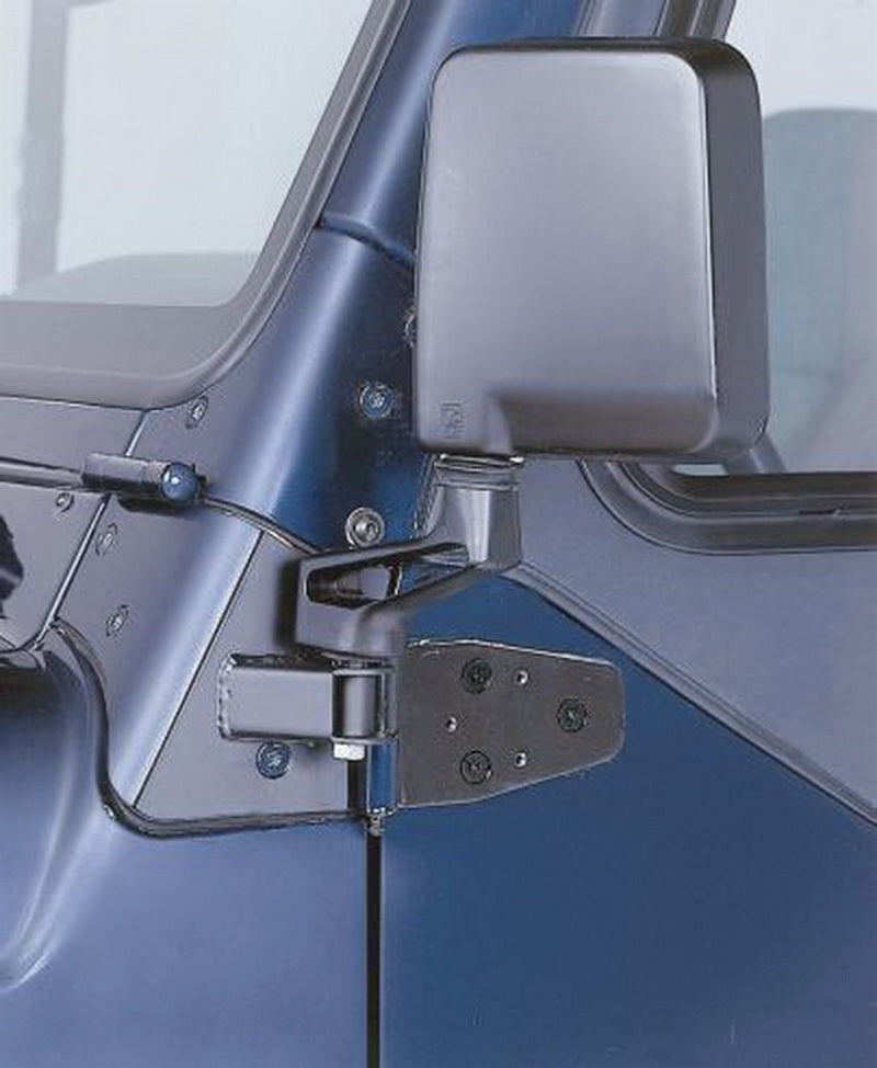Rampage 1997-2006 Jeep Wrangler(TJ) Mirror Relocation Brackets - Black Side Mirrors Rampage