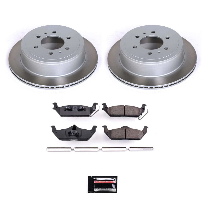 Power Stop 06-08 Lincoln Mark LT Rear Semi-Coated Rotor Kit Brake Kits - Performance Blank PowerStop