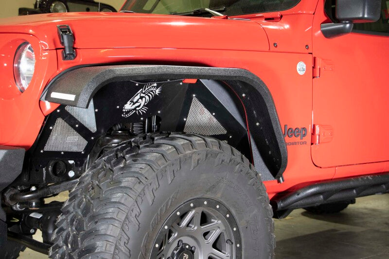 Fishbone Offroad 2018+ Jeep Wrangler JL Front Pair Aluminum - Black Powdercoat Inner Fenders Fenders Fishbone Offroad