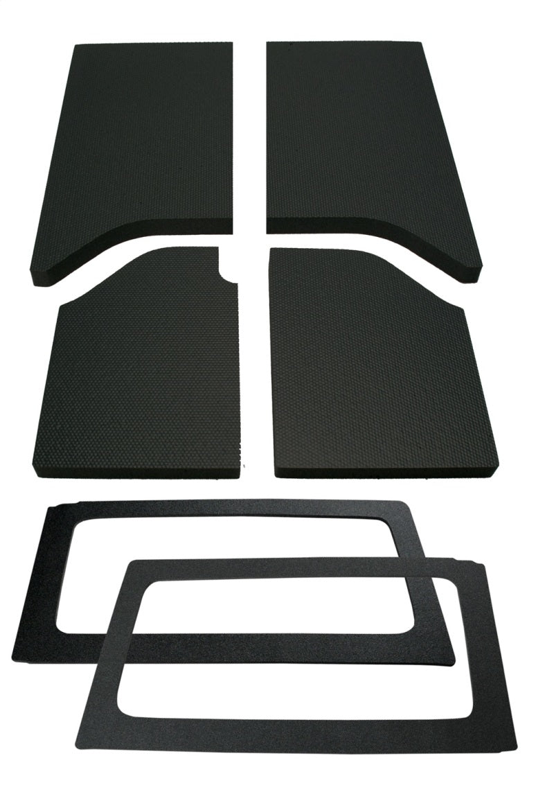 DEI 11-18 Jeep Wrangler JK 2-Door Boom Mat Complete Headliner Kit - 6 Piece - Black Hard Top Accessories DEI