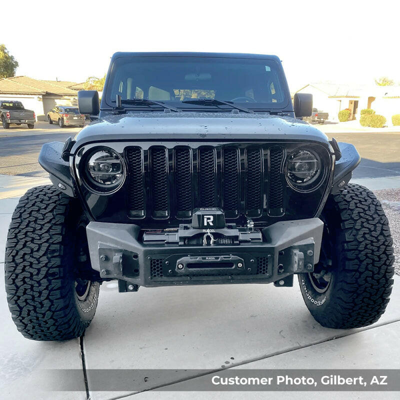 Go Rhino 07-20 Jeep Wrangler JL/JLU/JK/JKU/Gladiator JT Rockline Front Stubby Bumper Bumpers - Steel Go Rhino