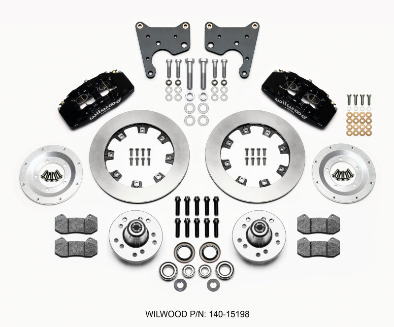 Wilwood Dynapro 6 Front Hub Kit 12.19in 65-72 CDP C Body -Drum Big Brake Kits Wilwood