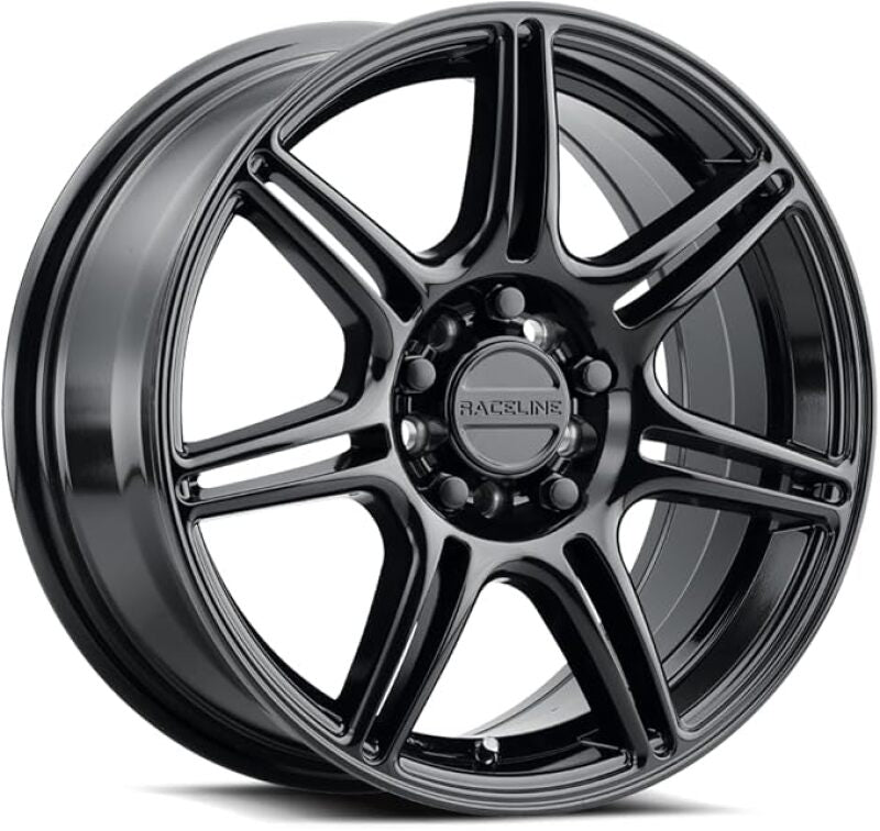 Raceline 148B Apex 18x8in / 5X100 / 5X114.3 BP / 40mm Offset / 72.62mm Bore - Gloss Black Wheels - Cast Raceline