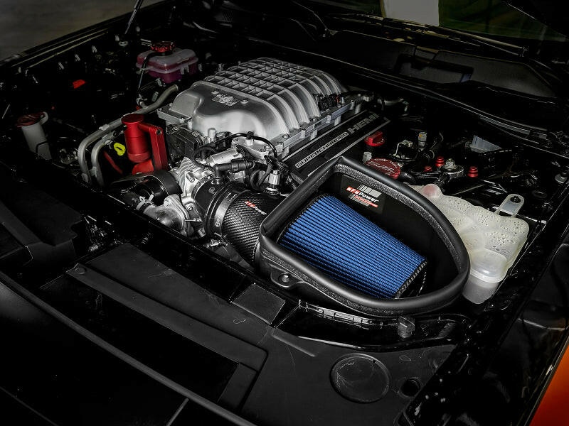 aFe Magnum Force Stage-2 Track Series Carbon Fiber AIS w/ Pro 5R Media - 18 Dodge Challenger V8-6.2L Cold Air Intakes aFe