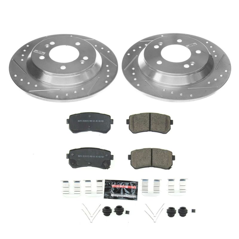 Power Stop 18-19 Hyundai Kona Rear Z23 Evolution Sport Brake Kit Brake Kits - Performance D&S PowerStop