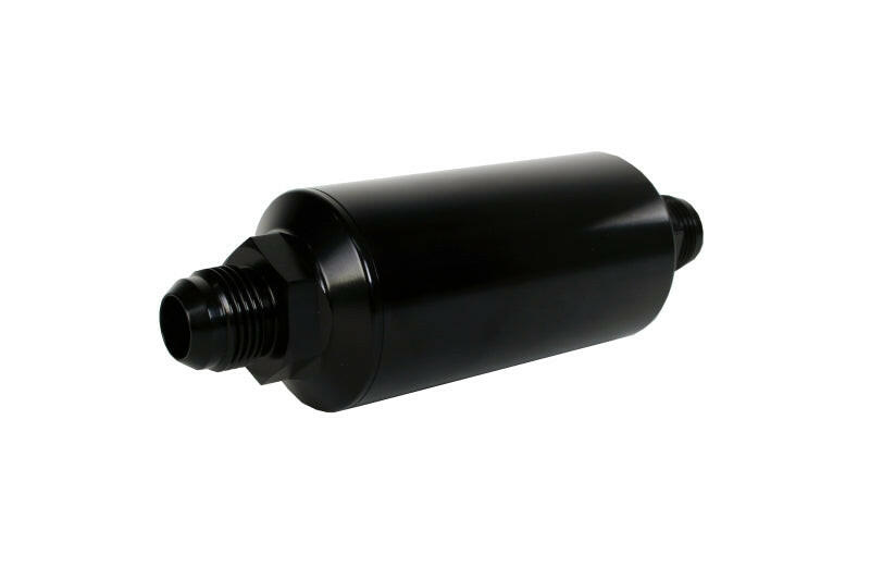 Aeromotive In-Line Filter - AN -10 size Male - 10 Micron Microglass Element - Bright-Dip Black Fuel Filters Aeromotive