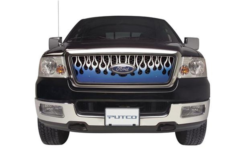 Putco 07-14 GMC Yukon / Yukon XL Flaming Inferno Stainless Steel Grilles - Blue (Painted) Grilles Putco