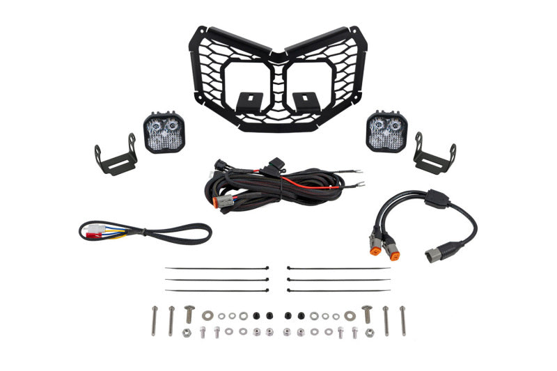 Diode Dynamics 17-24 Can-Am Maverick X3 Stage Series LED Grille Kit - Pro White Combo Light Accessories and Wiring Diode Dynamics