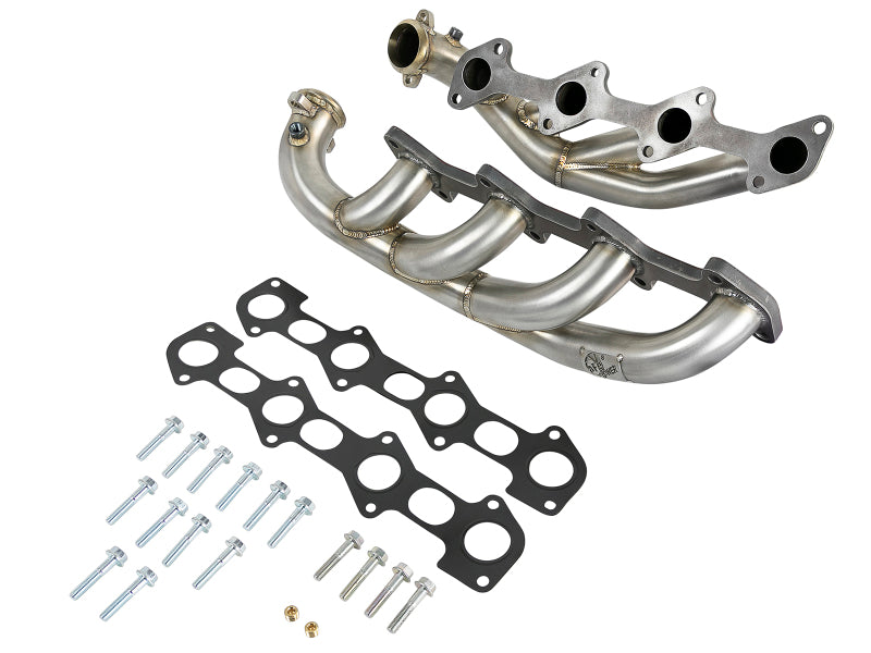 aFe Twisted Steel 1.75-2in 304 SS Headers 03-07 Ford Diesel Trucks V8-6.0L (td) Headers & Manifolds aFe