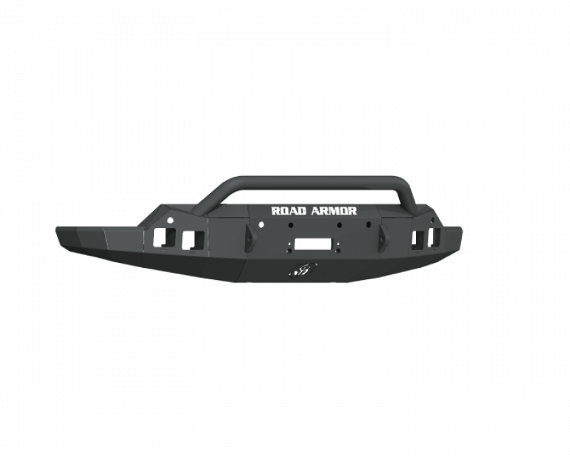 Road Armor 19-21 GMC Sierra 1500 Stealth Front Winch Bumper w/ Pre-Runner Guard - Tex Blk Bumpers - Steel Road Armor