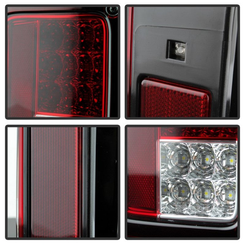 Spyder Jeep Wrangler 07-15 LED Tail Lights Red Clear ALT-YD-JWA07-LED-RC Tail Lights SPYDER