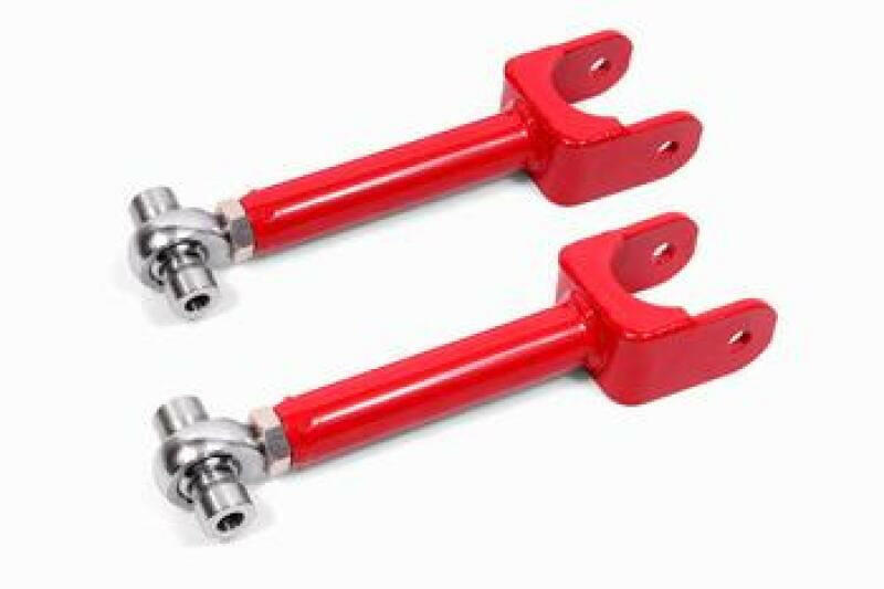 BMR 78-87 G-Body Upper Control Arms DOM Single Adj Rod Ends - Red Control Arms BMR Suspension