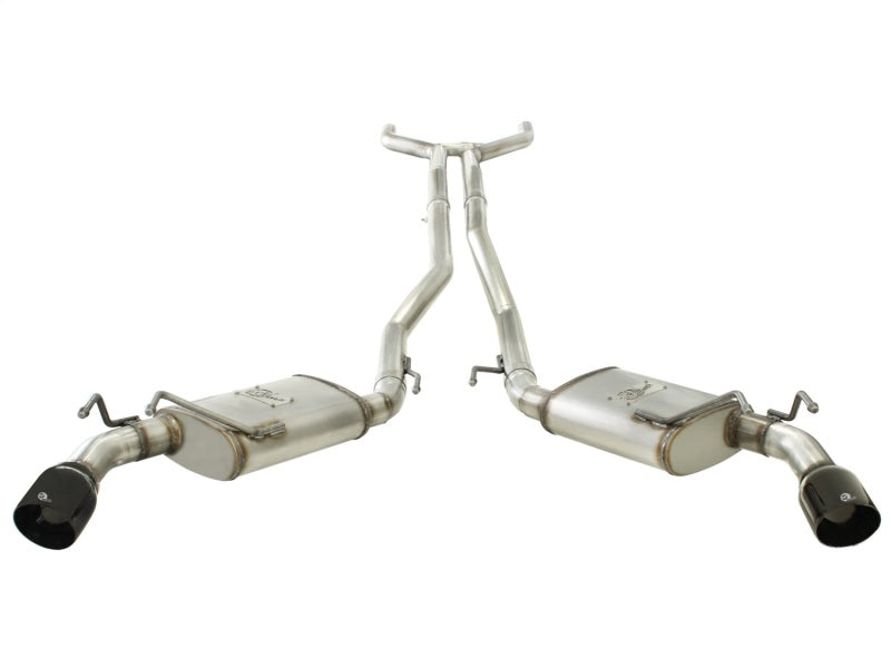 aFe MACHForce XP Exhaust 2.5in Stainless Steel CB/10-13 Chevy Camaro V6-3.6L (td) (gloss blk tip) Catback aFe
