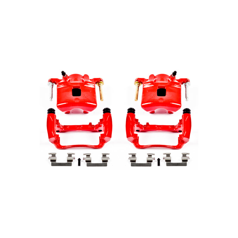 Power Stop 2007 Chevrolet Cobalt Front Red Calipers w/Brackets - Pair Brake Calipers - Perf PowerStop