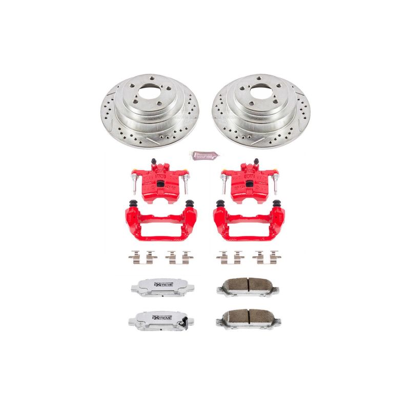 Power Stop 98-03 Subaru Forester Rear Z26 Street Warrior Brake Kit w/Calipers Brake Kits - Performance D&S PowerStop