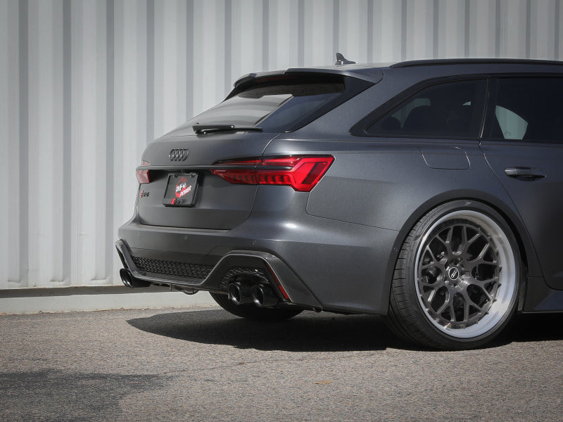 aFe 20-22 Audi RS6 Avant V8 4L (tt) MACH Force-Xp 3in to 2.5in 304 SS Cat-Back Exhaust w/ Black Tip Catback aFe