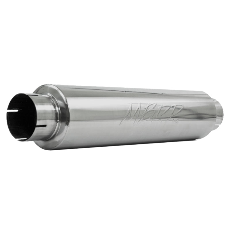 MBRP Universal Quiet Tone Muffler 4in Inlet/Outlet 24in Body 6in Dia 30in Overall T304 Muffler MBRP