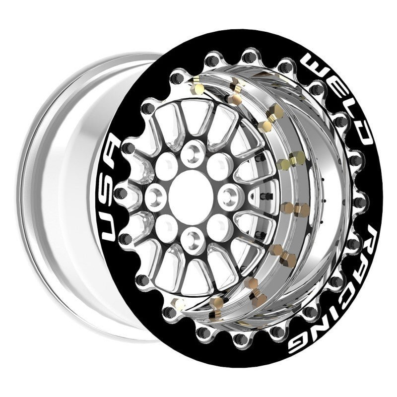 Weld Tuner Import Drag 13x9 / 4x100mm BP / 5in. BS Black Wheel CTR Wheels - Forged Weld