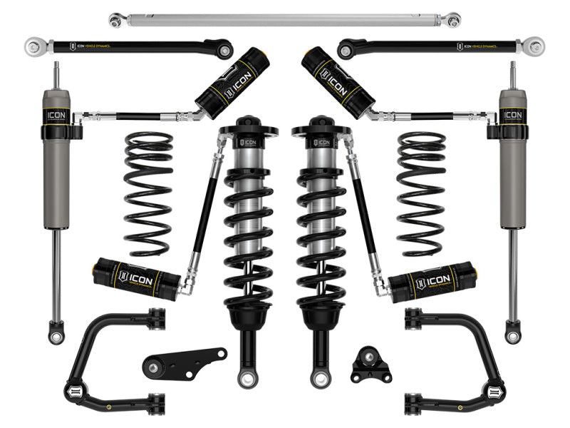 ICON 2024 Toyota Land Cruiser 250 Series 1.25-3in Lift Stage 7 Suspension System Tubular Coilovers ICON
