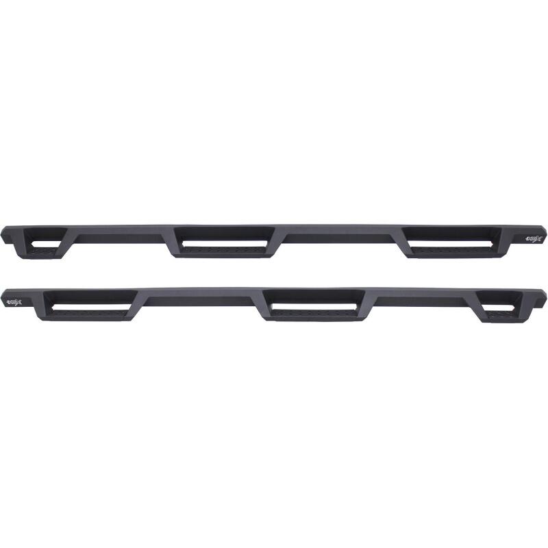 Westin 99-16 Ford F-250/350/450/550 CC (6.75ft Bed) HDX Drop Whl to Whl Nerf Step Bars - Text Blk Nerf Bars Westin