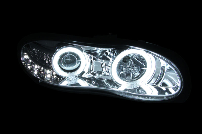 ANZO 1998-2002 Chevrolet Camaro Projector Headlights w/ Halo Chrome Headlights ANZO