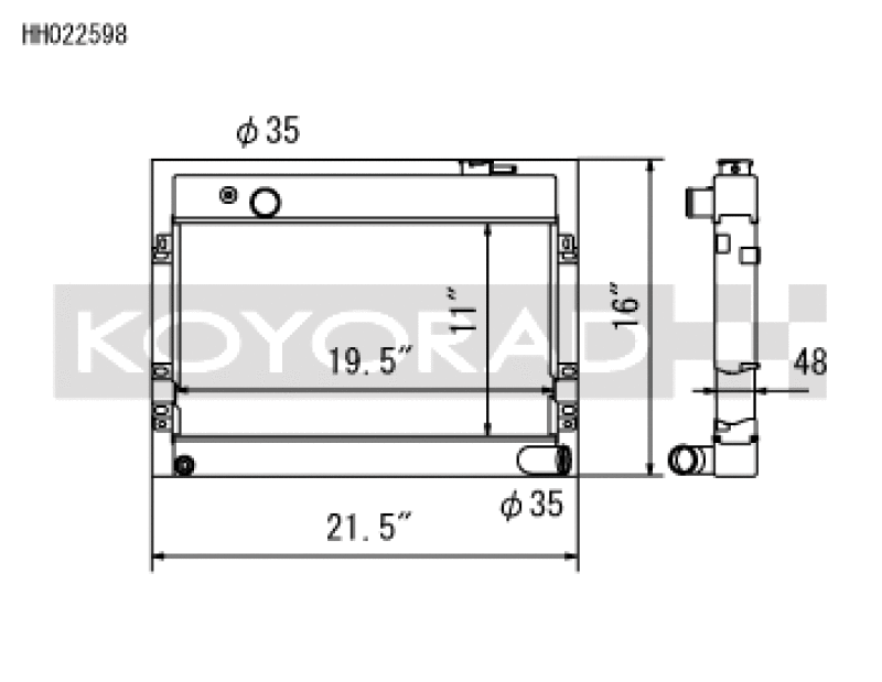 Koyo 68-73 Datsun 510 1.6L (MT) Radiator Radiators Koyo