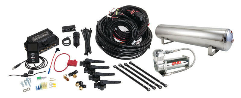 Air Lift Performance 3H (3/8 Air Line 4 Gal 5-Port Polished Aluminum Tank VIAIR 444C Comp) Suspension Controllers Air Lift