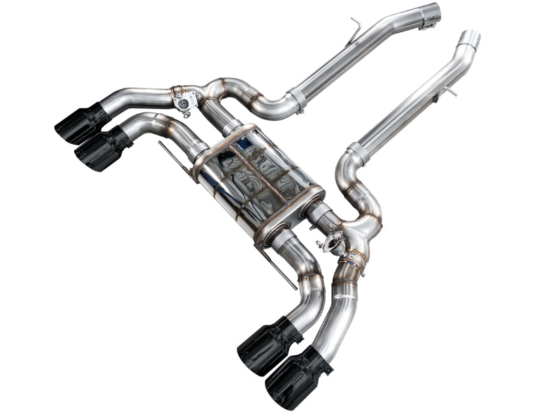 AWE Tuning 20-25 BMW X3 M/M Comp (F97) AWD SwitchPath Axle-Back Exhaust - Diamond Black Tips Axle Back AWE Tuning