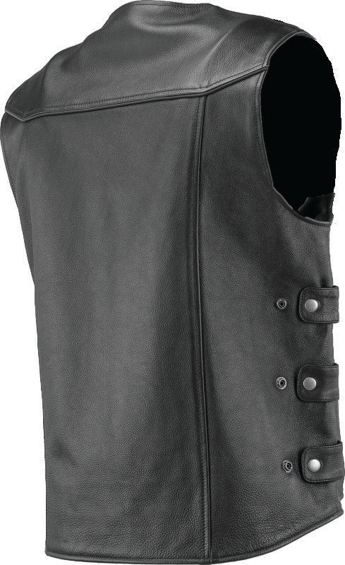 Kuryakyn Leather By River Road Plains Leather Vest Black - Small Vests Kuryakyn