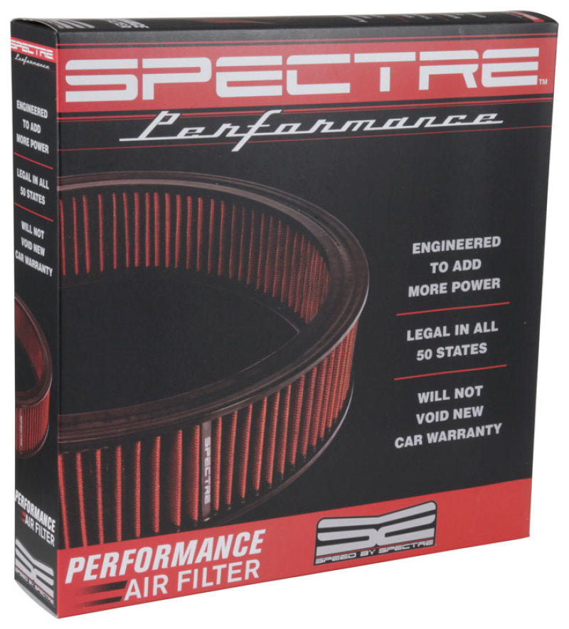Spectre 1985 Cadillac Seville 5.7L V8 DSL Air Filter 14in. X 3in. - Red Air Filters - Direct Fit Spectre