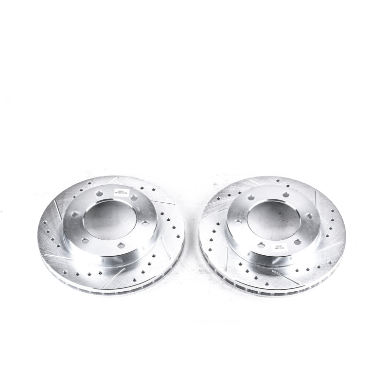 Power Stop 2002 Honda Passport Front Evolution Drilled & Slotted Rotors - Pair Brake Rotors - Slot & Drilled PowerStop