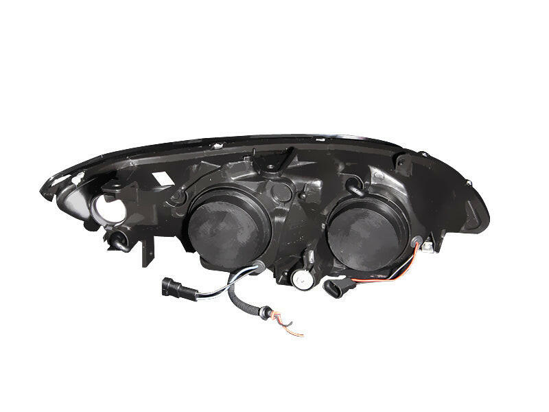 ANZO 2004-2005 Honda Civic Projector Headlights w/ Halo Black Headlights ANZO