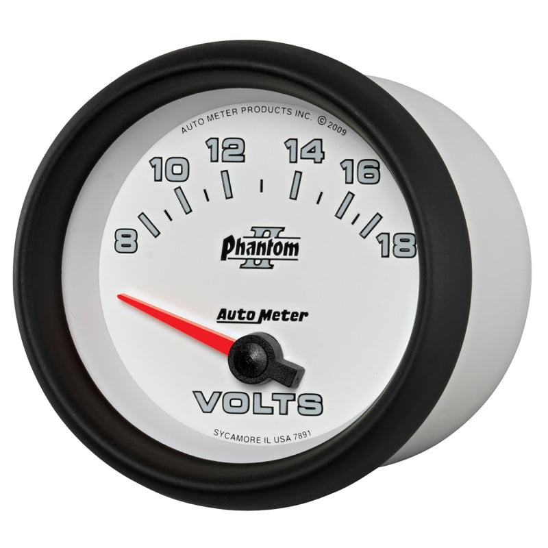 Autometer Phantom II 2-5/8in 18V Electric Voltmeter Gauge Gauges AutoMeter