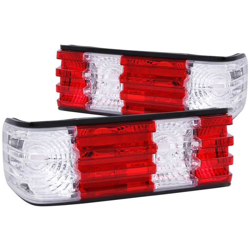 ANZO 1986-1991 Mercedes Benz S Class W126 Taillights Red/Clear Tail Lights ANZO